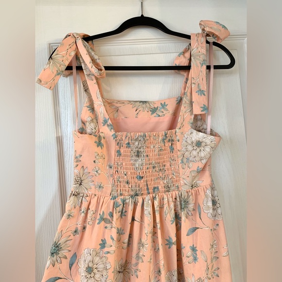 SOLD - Gal Meets Glam Makenna Floral Maxi Dress In Peach from Anthropologie - Picture 8 of 11
